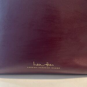 India Hicks Maddison May Burgundy Leather Crossbody handbag